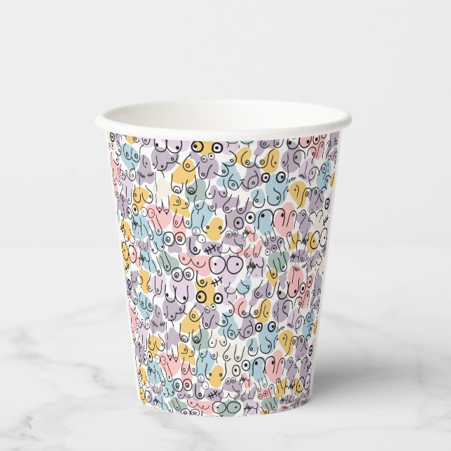 breast design paper cups (Front)