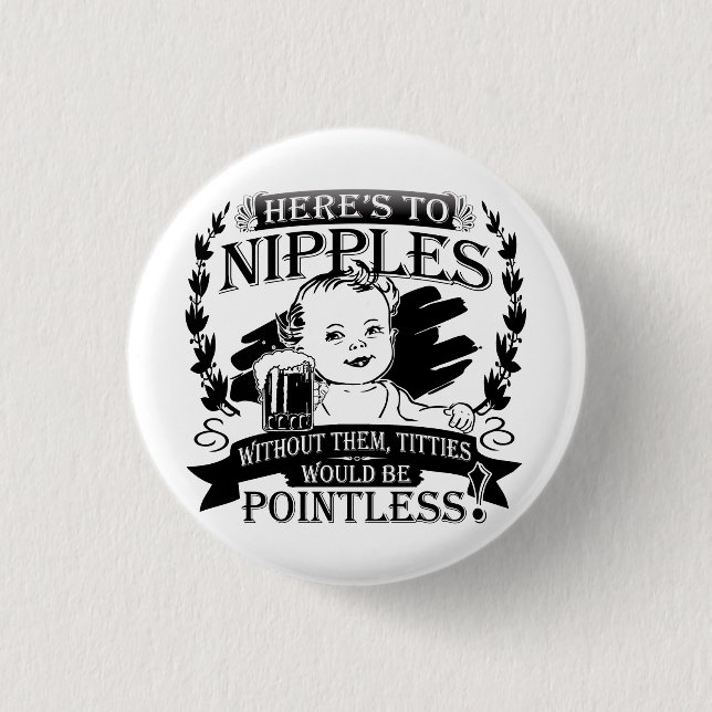 Breast Feeding Humour 1 Inch Round Button (Front)