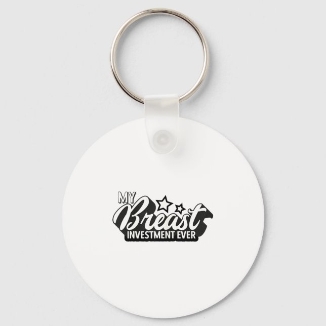 Breast Implants Ies Funny New S Plastic Surgery  Keychain (Front)