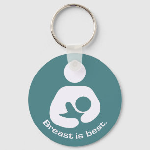 Breast Is Best Icon - Teal Keychain