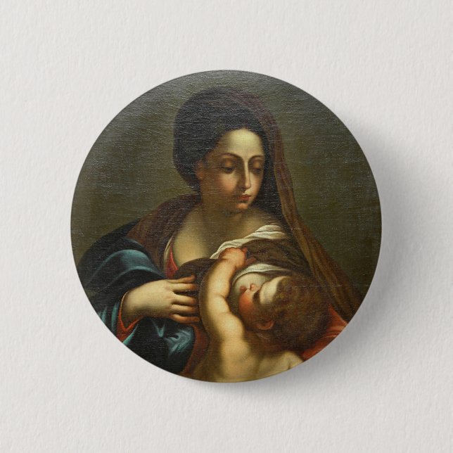 BREAST OF MARY 2 INCH ROUND BUTTON (Front)