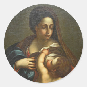 BREAST OF MARY CLASSIC ROUND STICKER