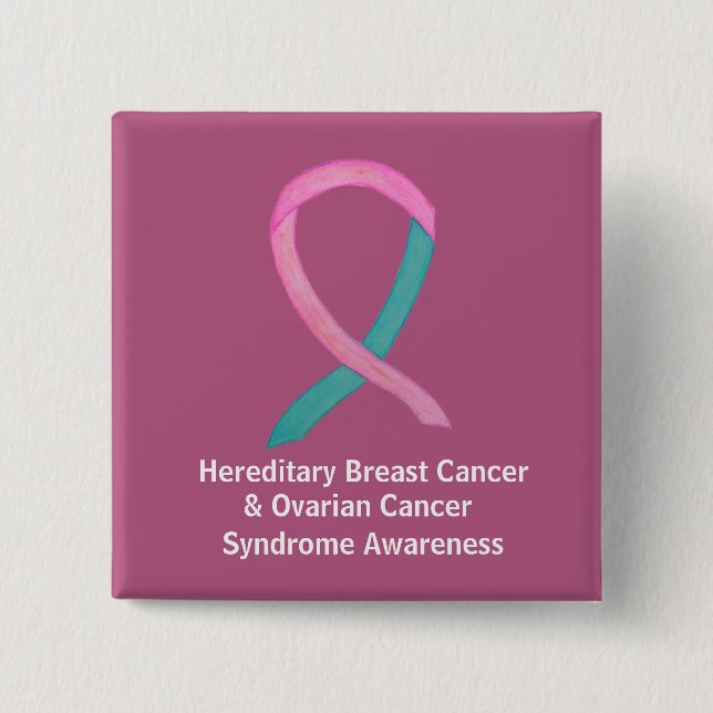 Breast & Ovarian Cancer Syndrome Awareness Pins (Front)