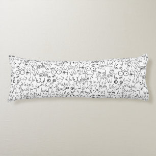 breast pattern body pillow