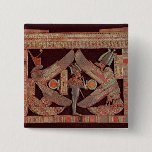 Breast plate depicting Osiris, god of 2 Inch Square Button