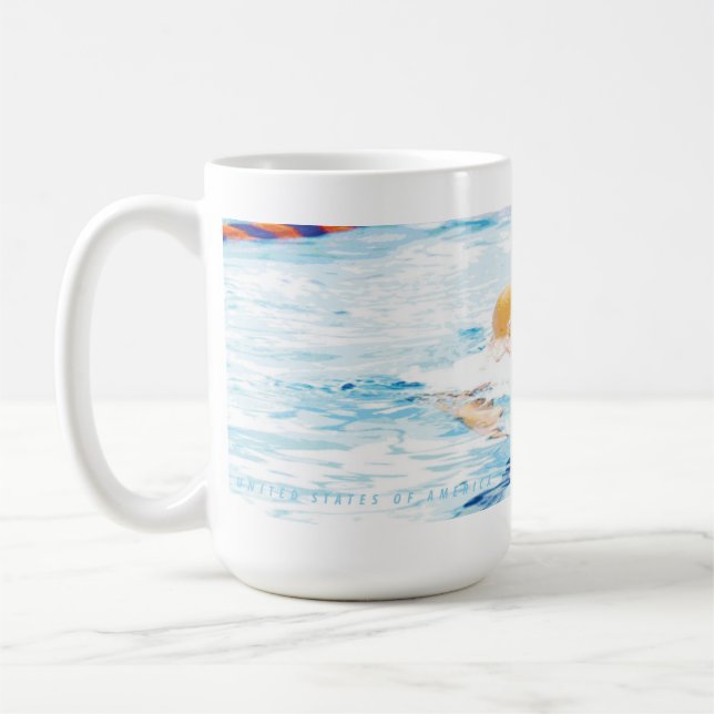 Breast Stroke Swimmer Chadsey Coffee Mug (Left)