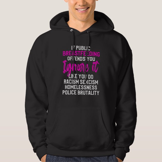 Breastfeeding Awareness Breast Milk Lactation Hoodie (Front)
