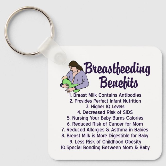 Breastfeeding Benefits Keychain (Front)