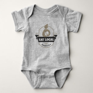 Breastfeeding Humour "Eat Local" & Guaranteed Fres Baby Bodysuit