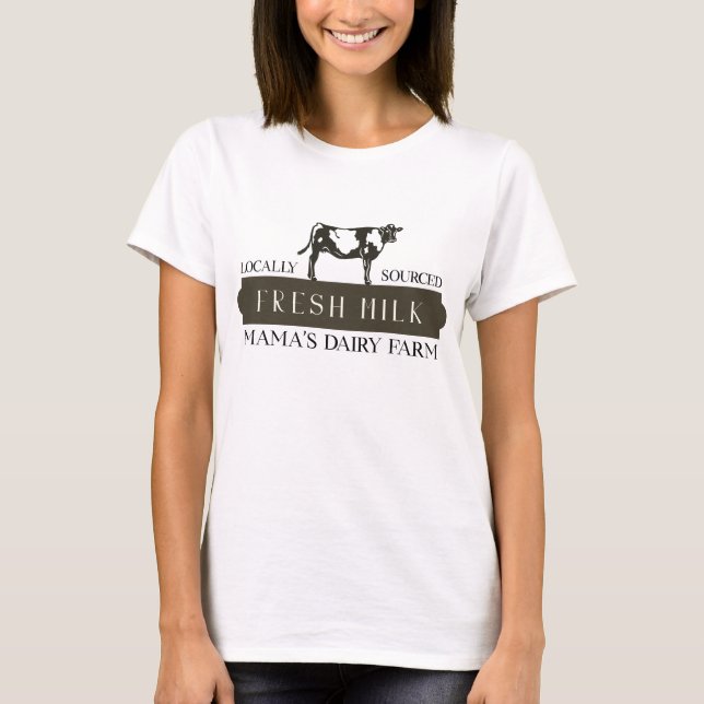 Breastfeeding Humour Mama's Dairy Farm T-Shirt (Front)