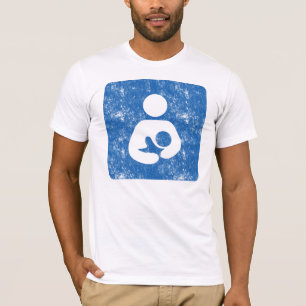 Breastfeeding Icon Letterpress Style Texture T-Shirt
