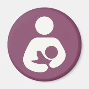 Breastfeeding Icon - Mauve Magnet