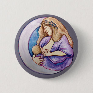 Breastfeeding Mother Newborn Breastfed Mothering   2 Inch Round Button