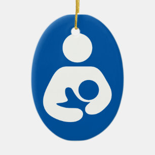 Breastfeeding / Nursing Icon Ceramic Ornament
