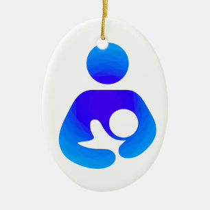 Breastfeeding / Nursing Icon Ceramic Ornament