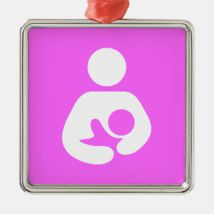 Breastfeeding / Nursing Icon Metal Ornament