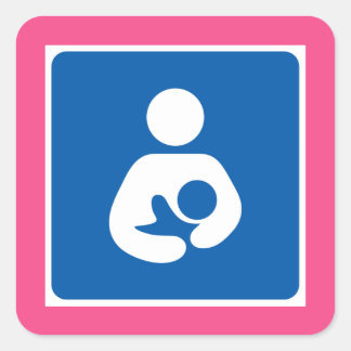 Breastfeeding Symbol Square Sticker