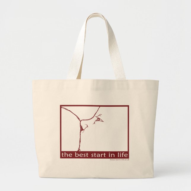 Breastfeeding - the best start in life large tote bag (Front)