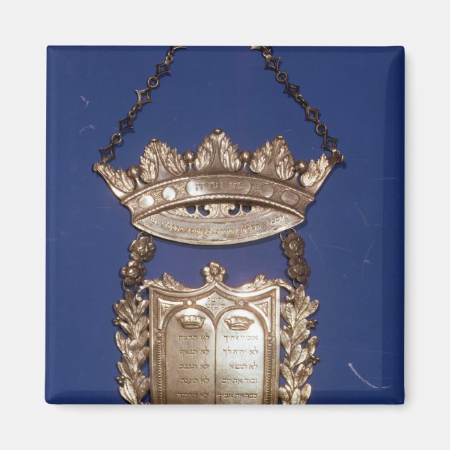 Breastplate or Shield for Torah Scroll Magnet (Front)
