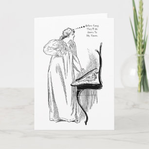 Breasts Drooping Down - Getting Older Greeting Card