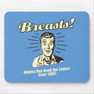 Breasts: Helping Avoid Eye Contact Mouse Pad