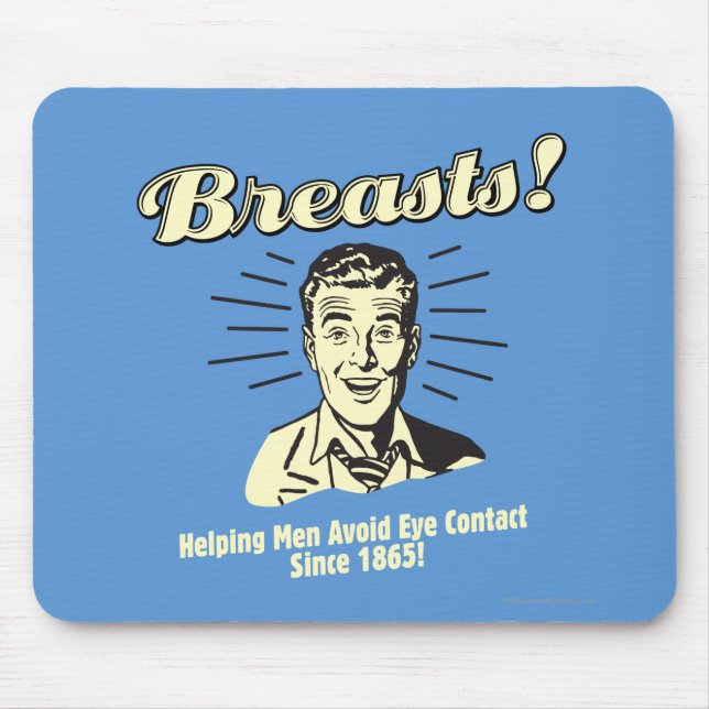 Breasts: Helping Avoid Eye Contact Mouse Pad (Front)
