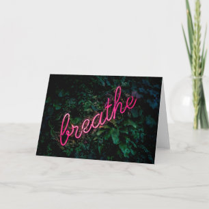 Breath Curved Word Art Street 3D Art Vintage Signa Card