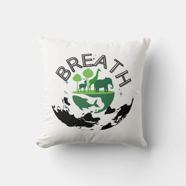 Breath Throw Pillow (Front)