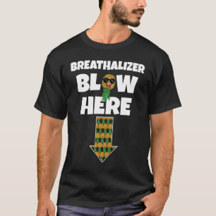 Breathalizer Blow Here Upside Down Pineapple Swing T-Shirt