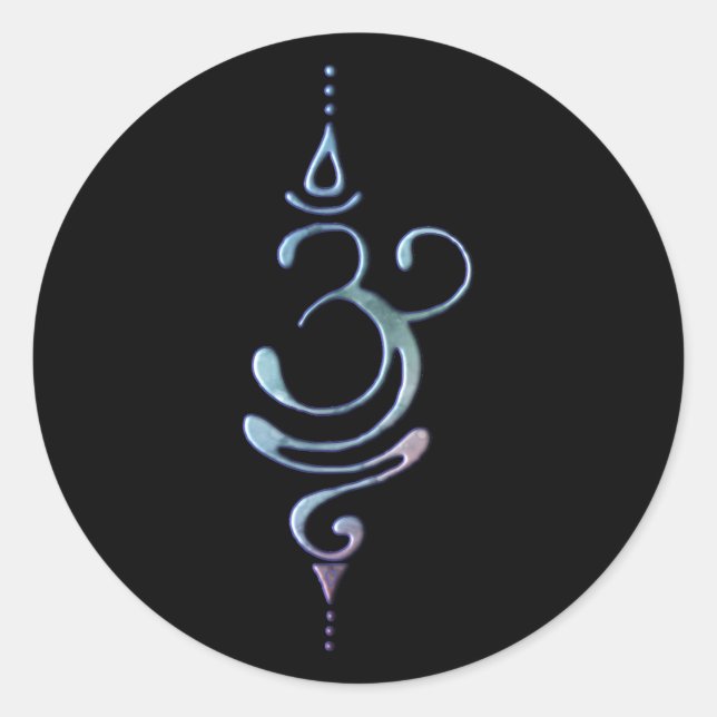Breathe 1 classic round sticker (Front)