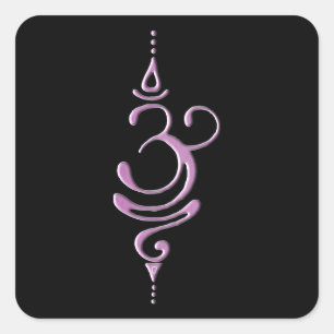 Breathe 5 square sticker