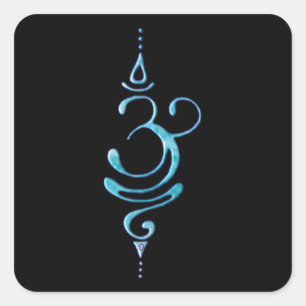 Breathe 6 square sticker