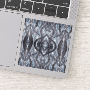 Breathe Abstract Dark Blue Black Watercolor Art