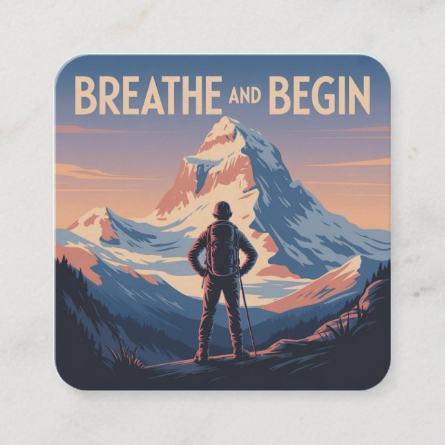 Breathe And Begin Enclosure Card (Front)