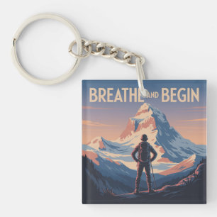 Breathe And Begin Keychain