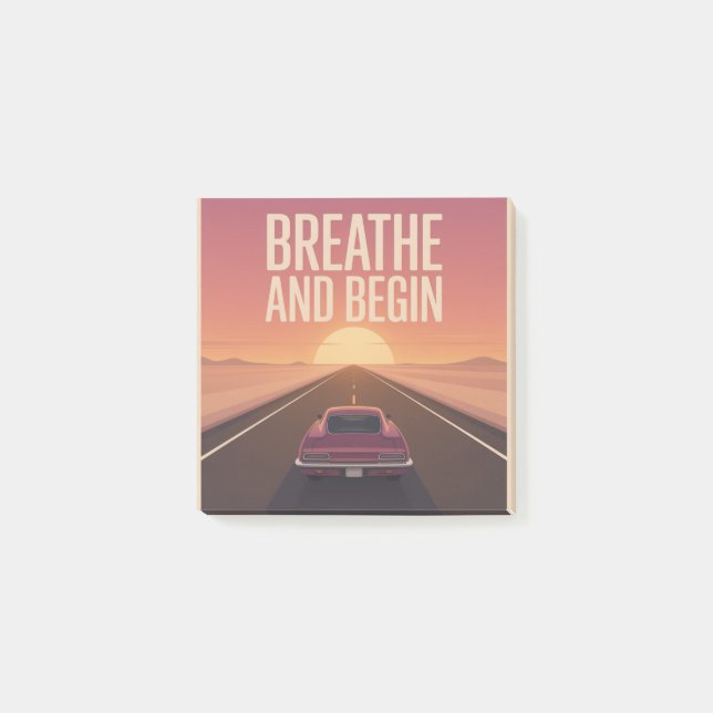 Breathe And Begin Post-it Notes (Front)