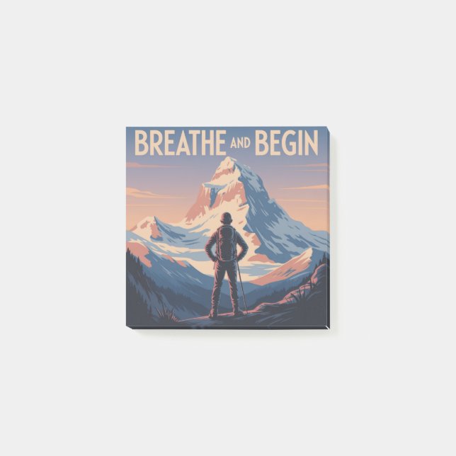 Breathe And Begin Post-it Notes (Front)