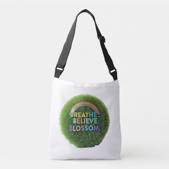 Breathe, Believe, Blossom - Cross-Body Bag (Front)