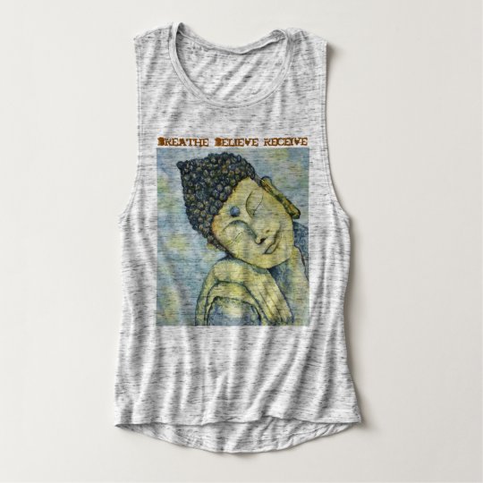 Breathe Believe Buddha Art Women's Relaxed Tank