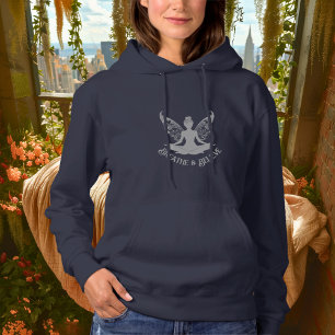 Breathe & Believe – Silver Fairy Yoga Design Hoodie