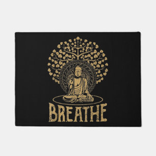 Breathe Buddha Idea Yoga and Meditation Doormat