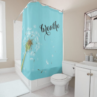 BREATHE Dandelion Modern Quote Turquoise