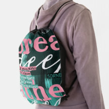 Breathe Deep Drawstring sac à dos - Minutieux