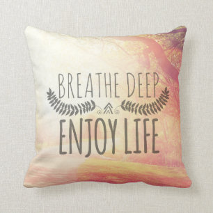 Breathe Deep Throw Pillow