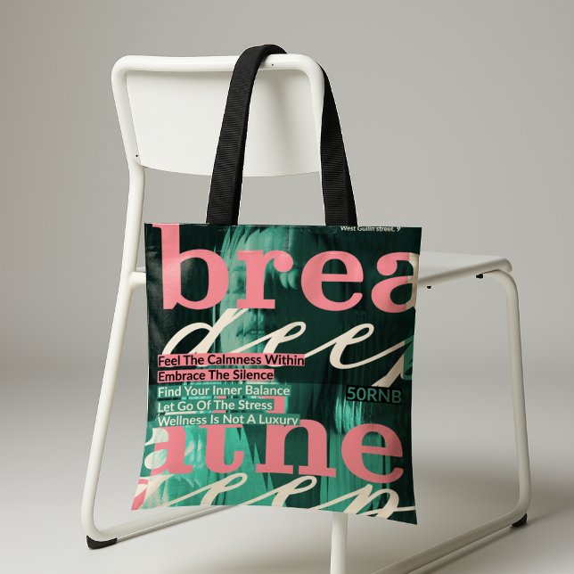 Breathe Deep Tote Bag – Mindfulness & Wellness (Creator Uploaded)