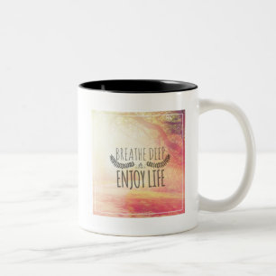 Breathe Deep Two-Tone Coffee Mug
