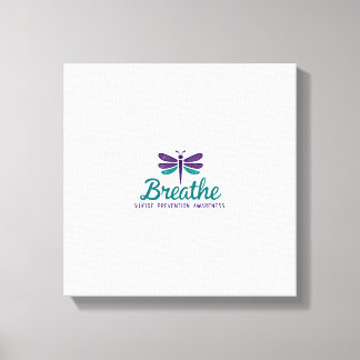 Breathe Dragonfly Suicide Prevention mental health Canvas Print