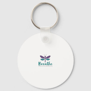 Breathe Dragonfly Suicide Prevention mental health Keychain