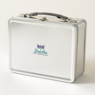 Breathe Dragonfly Suicide Prevention mental health Metal Lunch Box