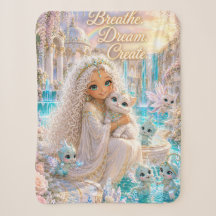 Breathe Dream. Create. Collection -Fleece Blanket